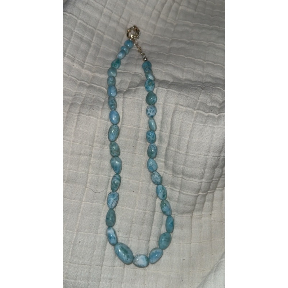 Authentic larimar Beaded Women's Necklace -